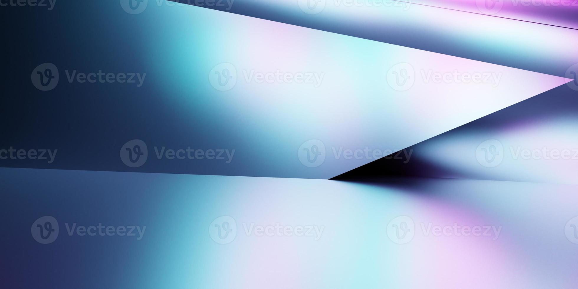 3d rendering of purple and blue abstract geometric background. Scene for advertising, technology, showcase, banner, game, sport, cosmetic, business, metaverse. Sci-Fi Illustration. Product display photo