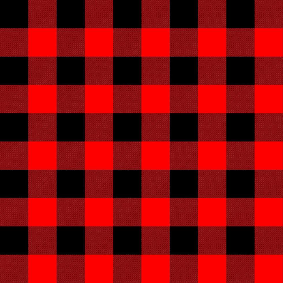 black and red seamless plaid pattern vector