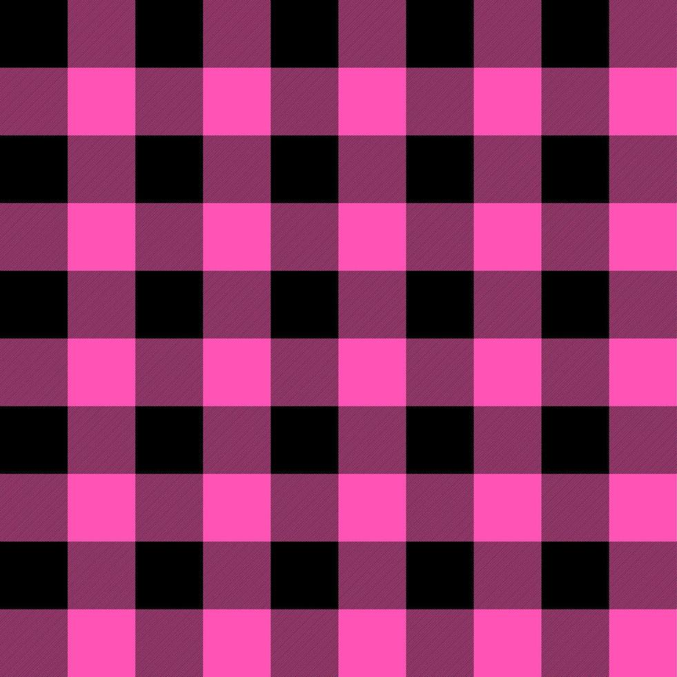 black and pink seamless plaid pattern vector