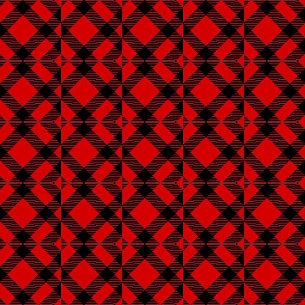 black and red seamless plaid pattern vector