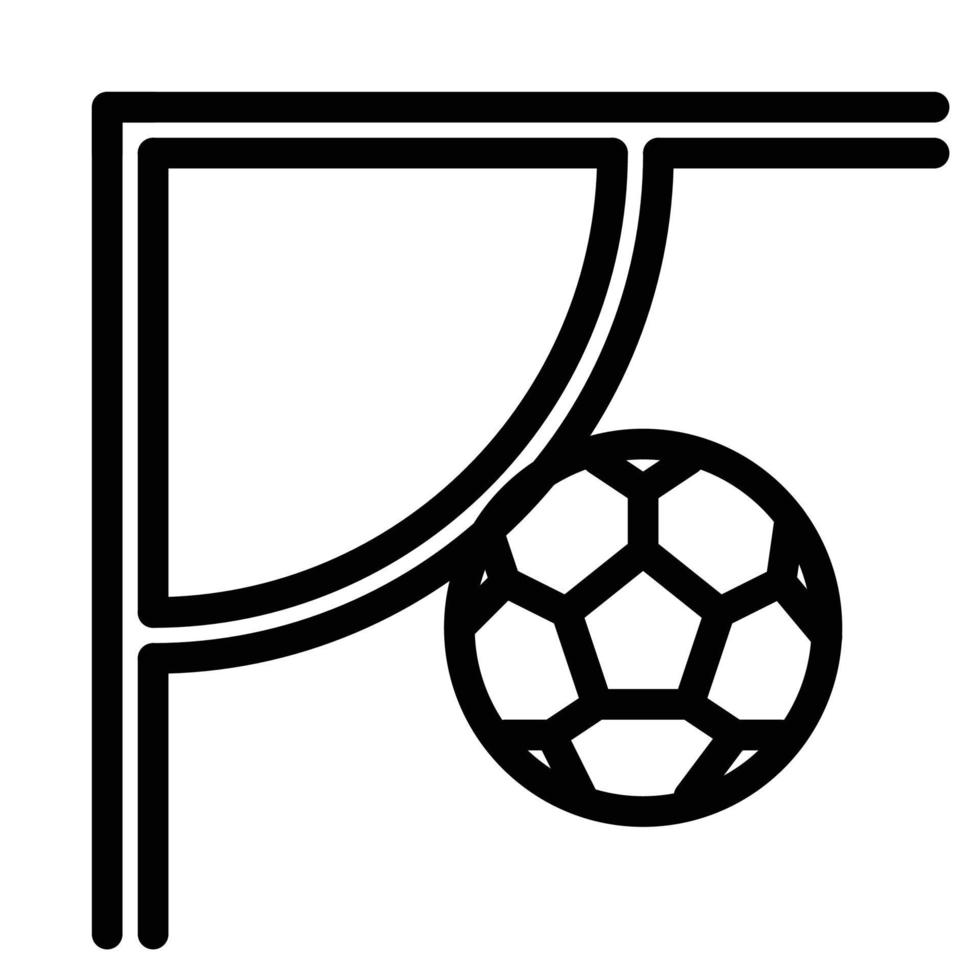 esquina de fútbol con icono de pelota. signo abstracto y símbolo para el diseño de plantillas. vector. vector