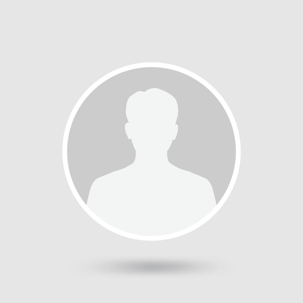 Picture profile icon. Male icon. Human or people sign and symbol. Vector. vector