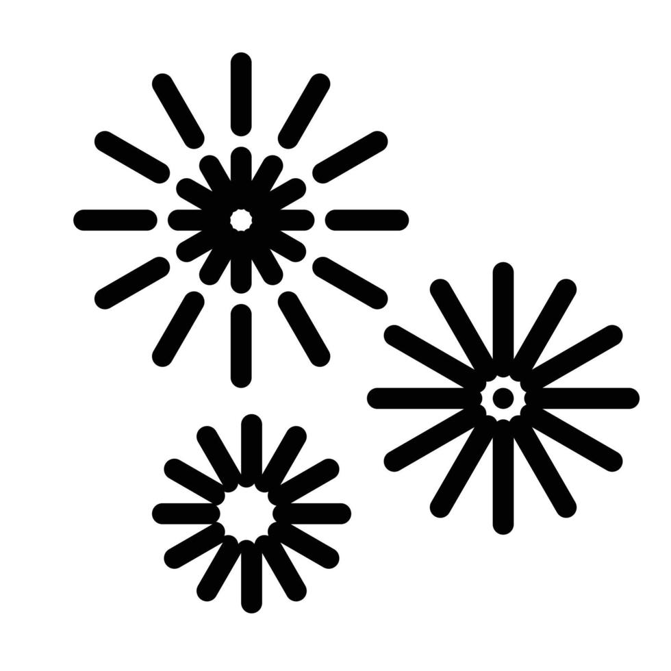 icono de fuegos artificiales. símbolo de elemento simple para el diseño de plantilla. se puede utilizar para el sitio web y la aplicación móvil. vector. vector