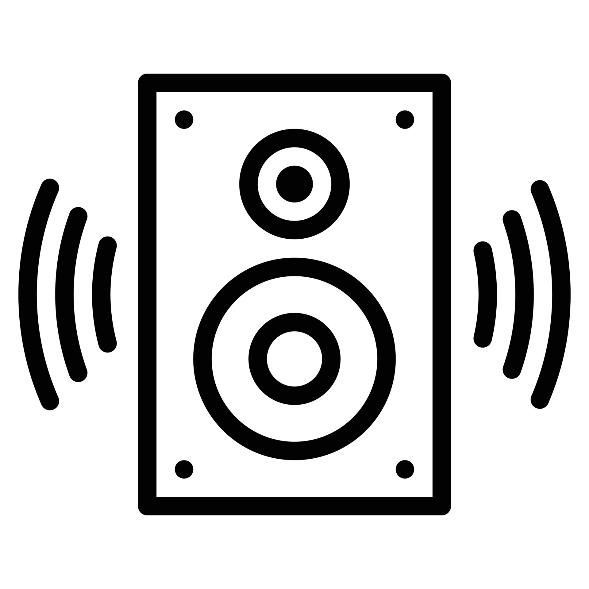 Speaker icon. Simple element symbol for template design. Can be used ...