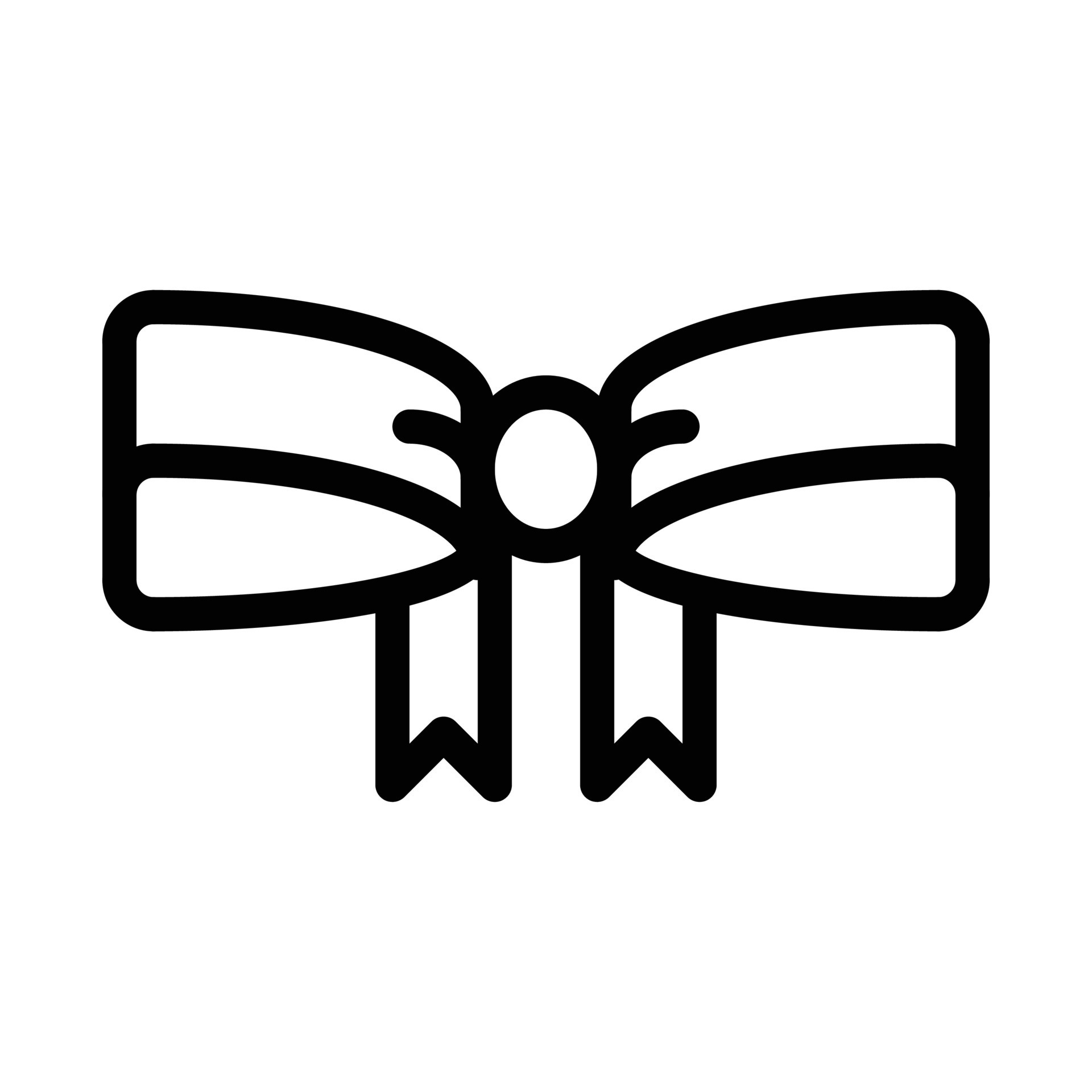 Bow ribbon icon. Simple element symbol for template design. Can be used