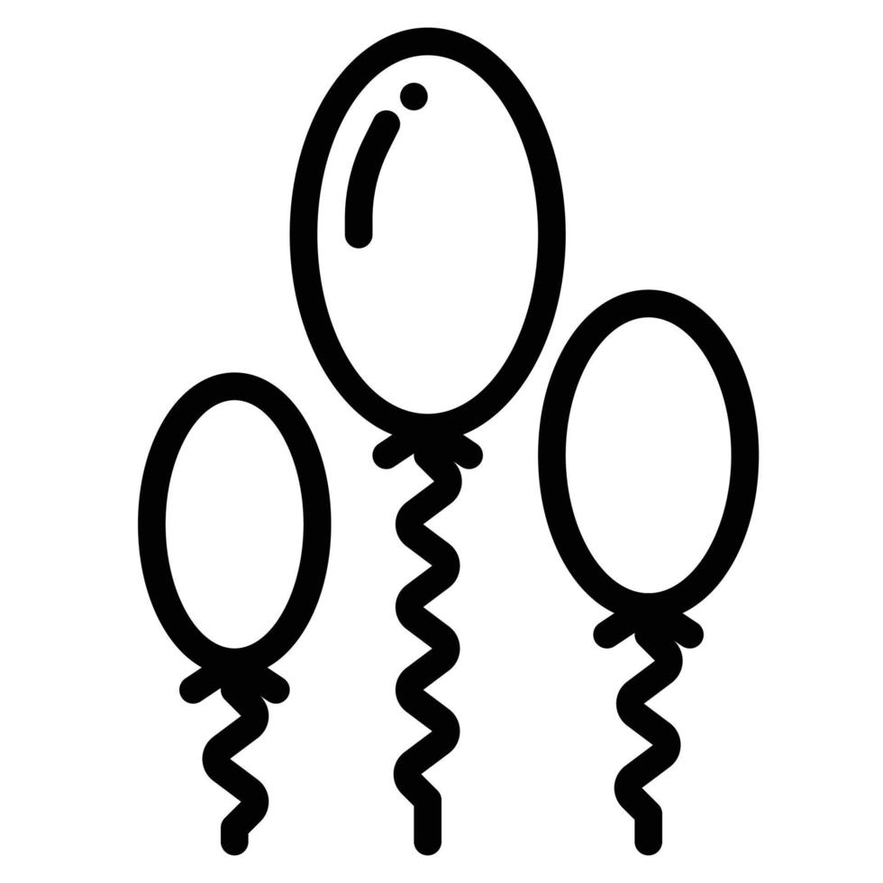 icono de globos flotantes. símbolo de elemento simple para el diseño de plantilla. se puede utilizar para el sitio web y la aplicación móvil. vector. vector