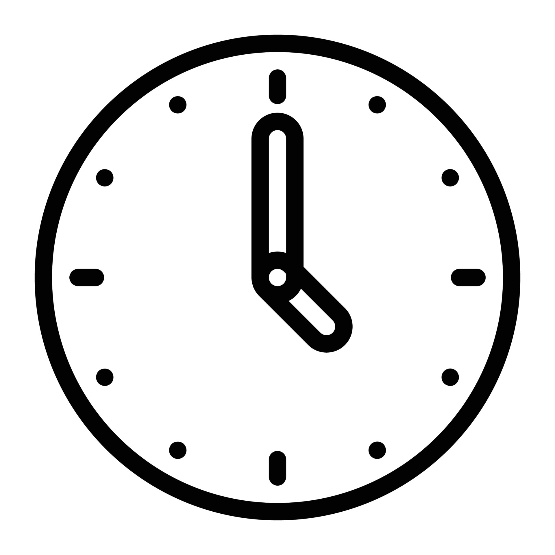 Clock icon. Simple element symbol for template design. Can be used for