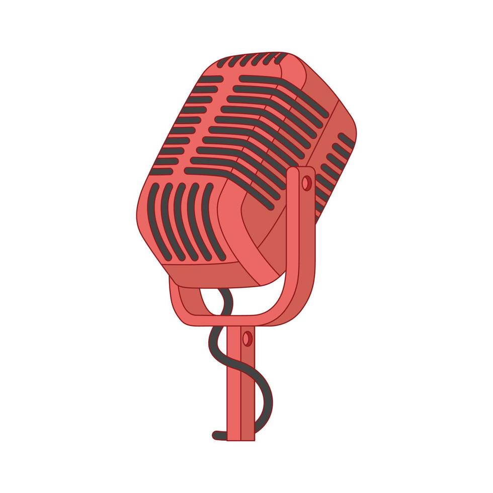 ilustración de icono de dibujos animados de micrófono vector