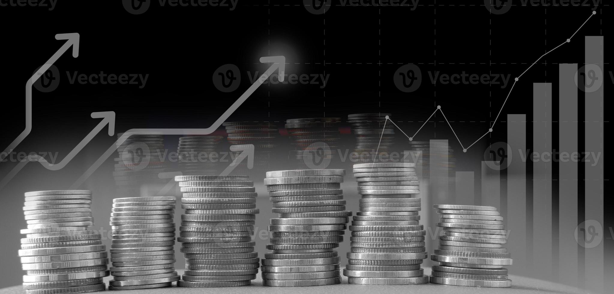 Business analytics and financial concept, Plans to increase business growth and an increase in the indicators of positive growth. photo