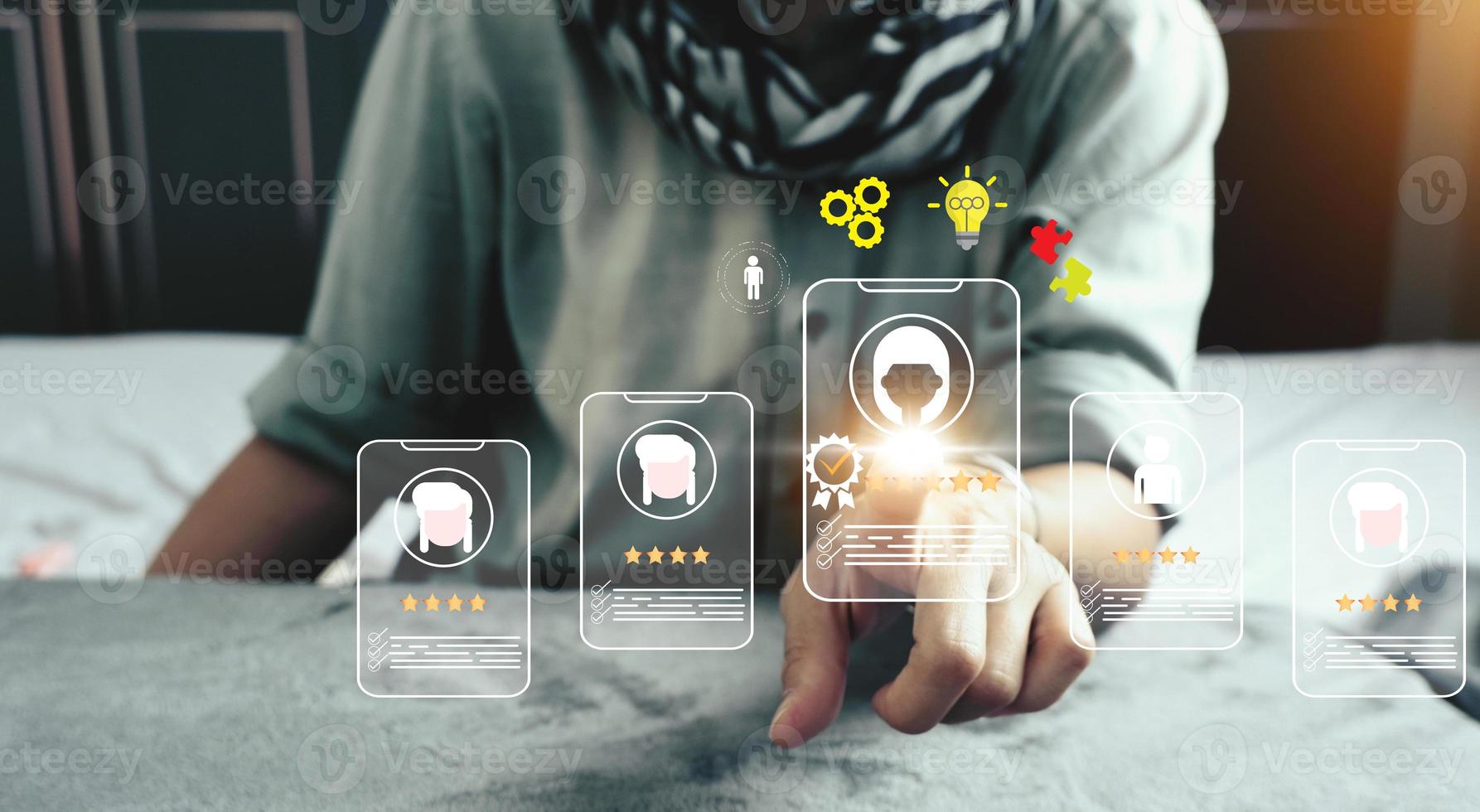 human resources personnel analysis concept Changing the HR Landscape for Sustainable Business Success Driven by insights and focused on goals, processes, goals, skills photo