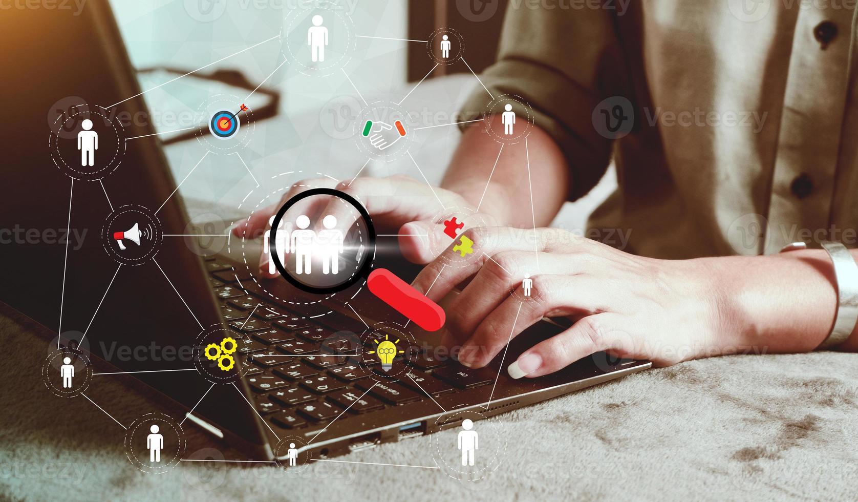 human resources personnel analysis concept Changing the HR Landscape for Sustainable Business Success Driven by insights and focused on goals, processes, goals, skills photo