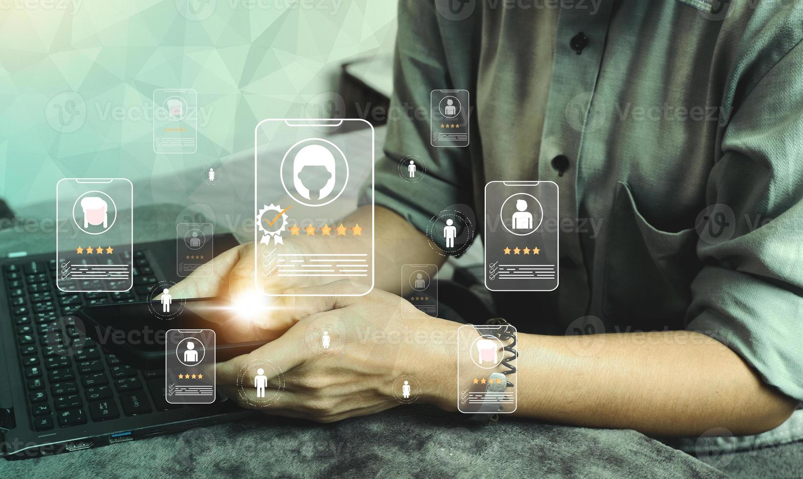 human resources personnel analysis concept Changing the HR Landscape for Sustainable Business Success Driven by insights and focused on goals, processes, goals, skills photo