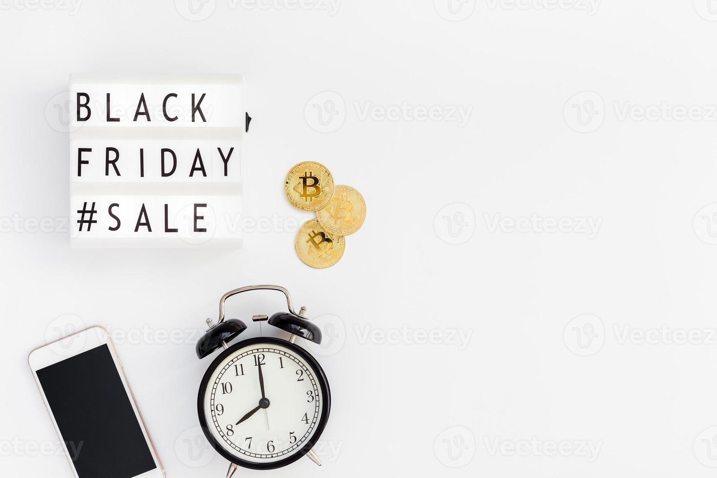 Black friday sale text on white lightbox photo