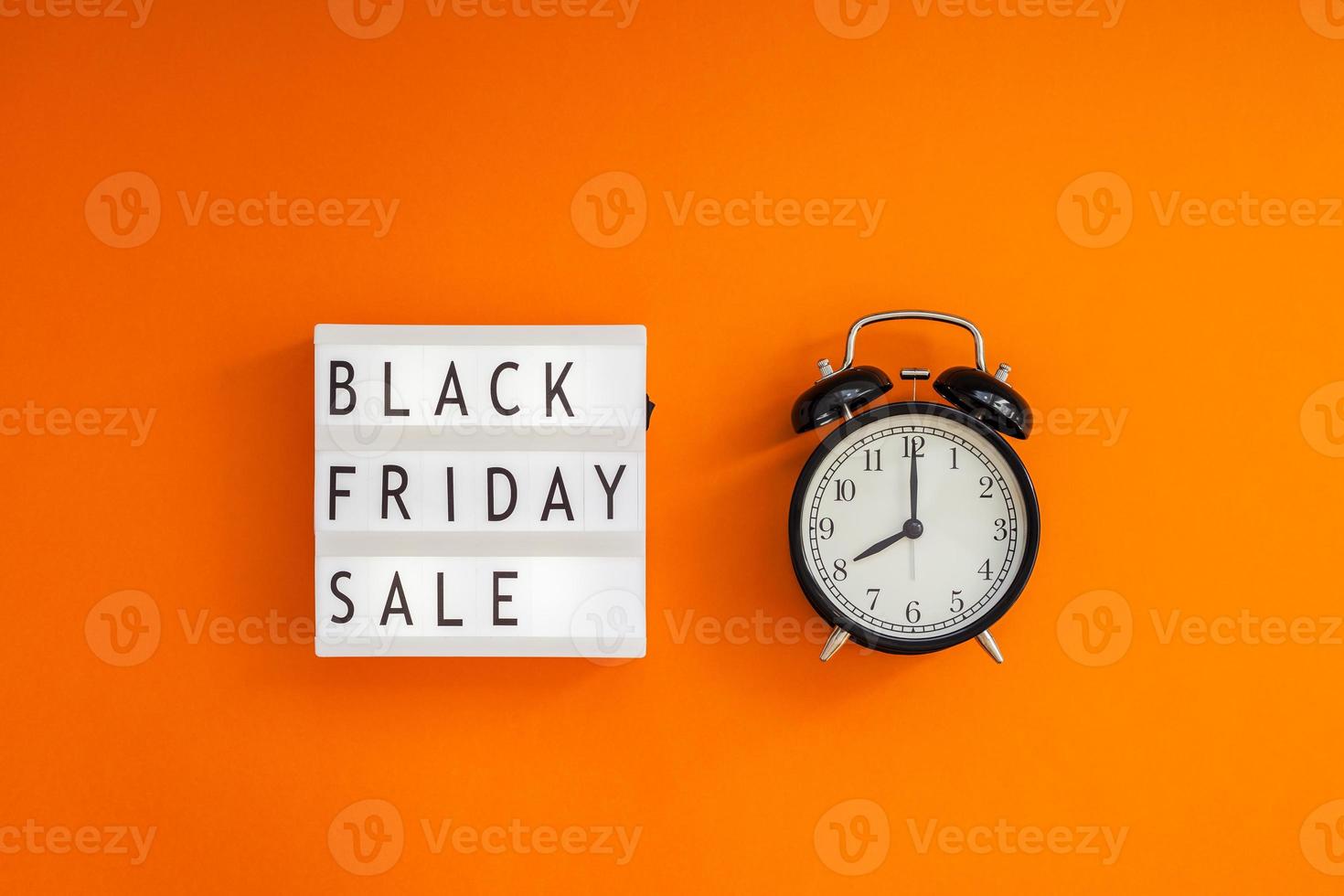 Black friday sale text on white lightbox photo