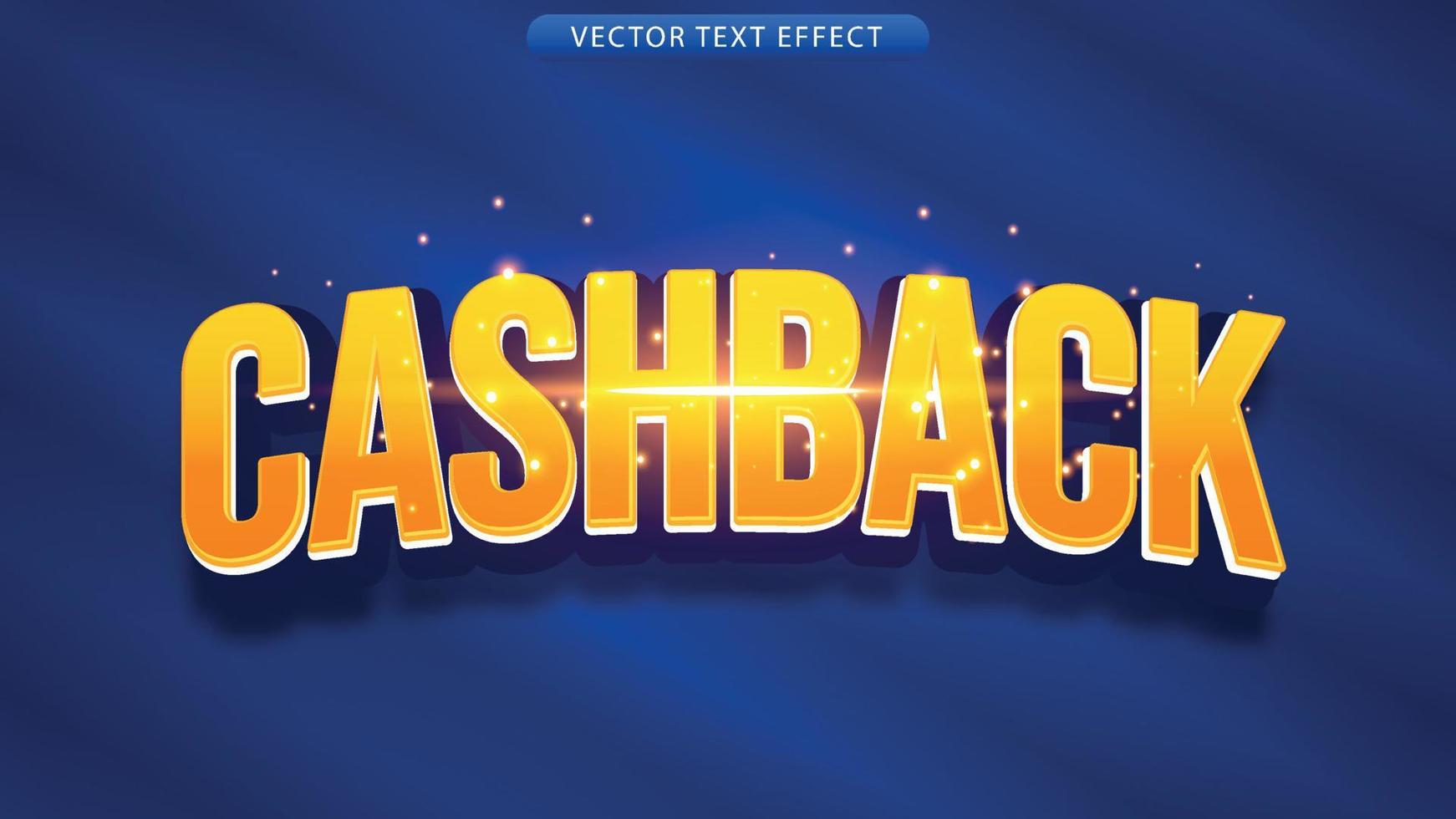 3D cashback text with light ornament luxury vector file