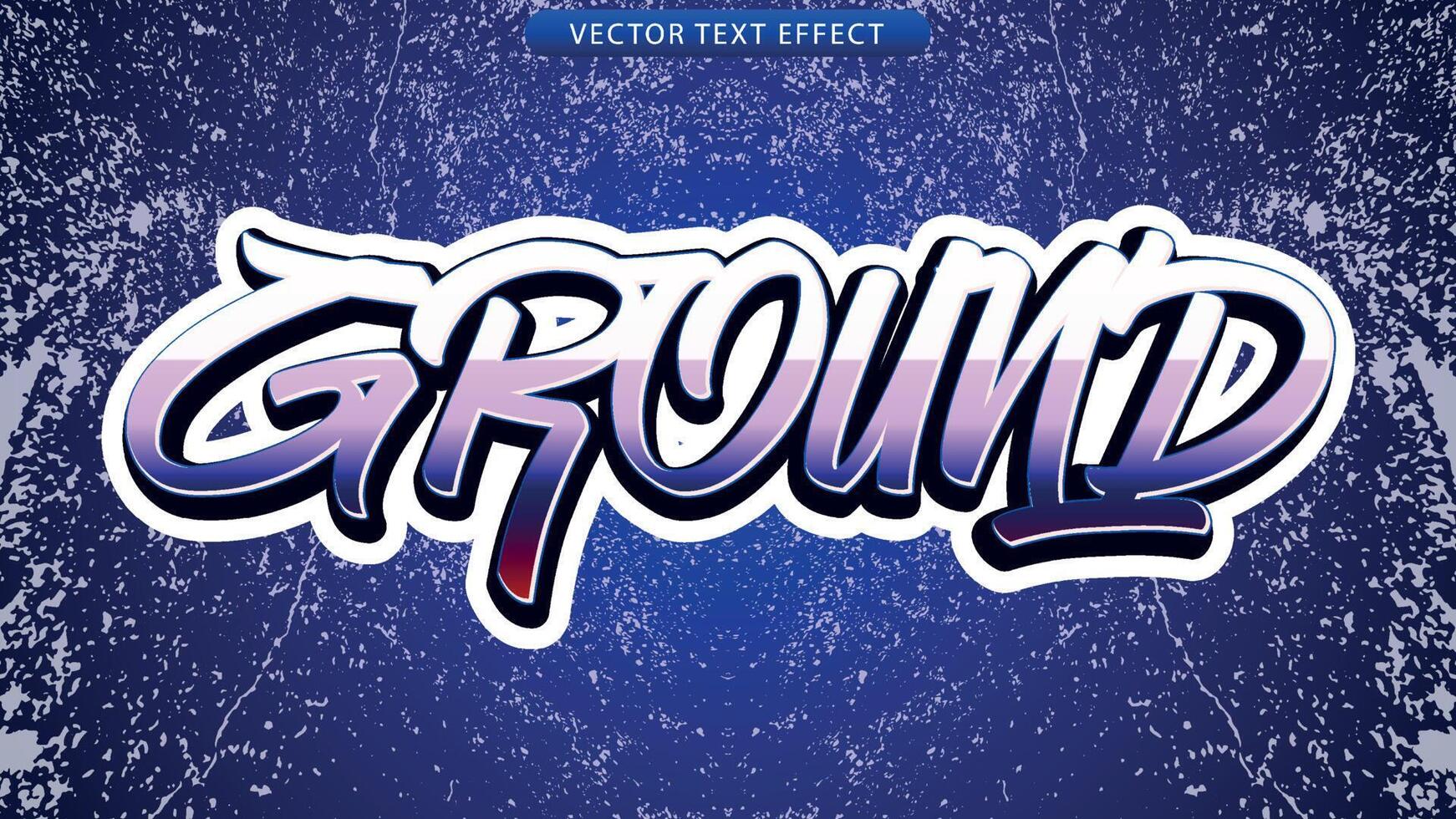 3D text grafiti ground vector file