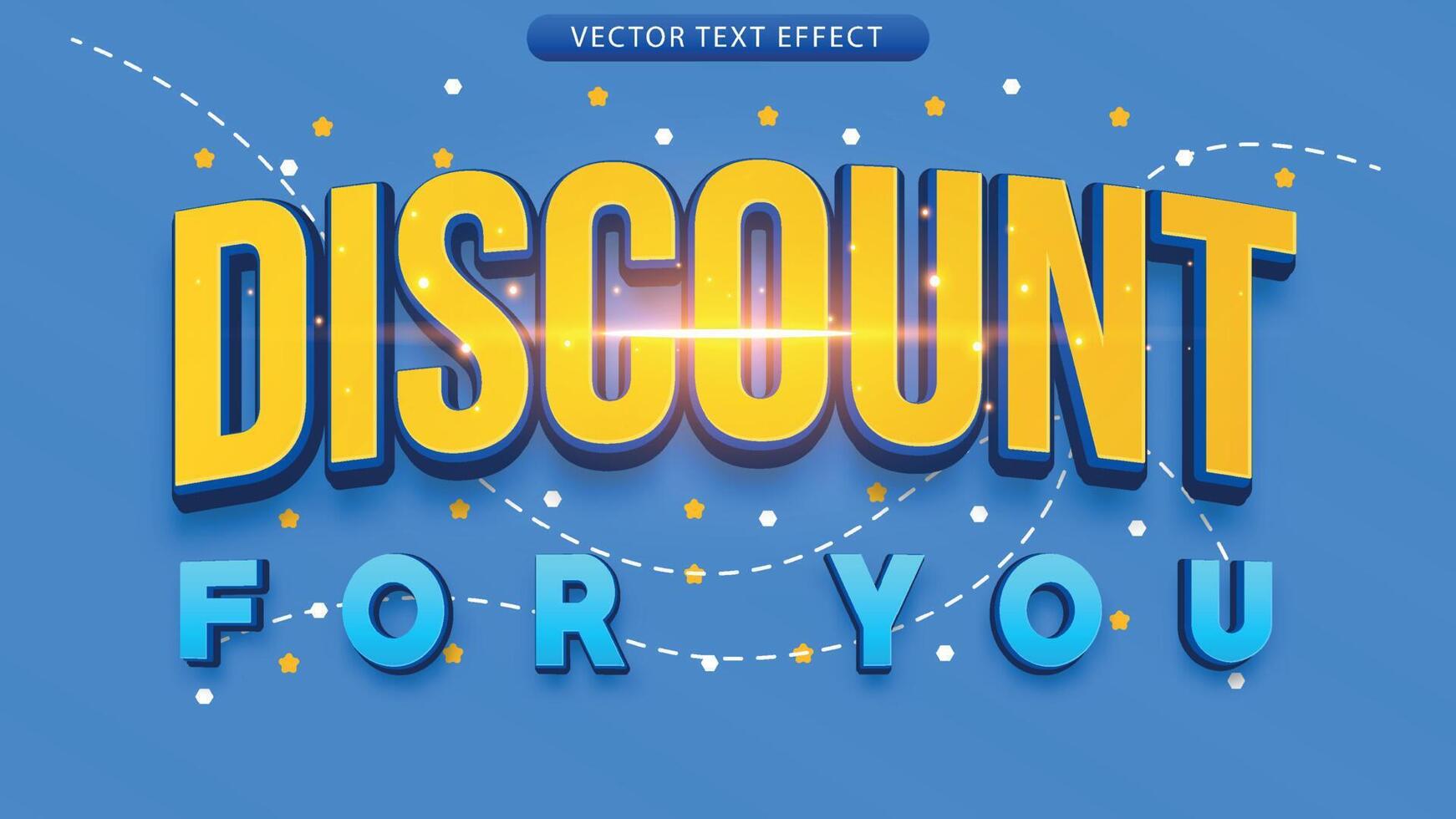 discount 3D text with light luxury ornament vector file