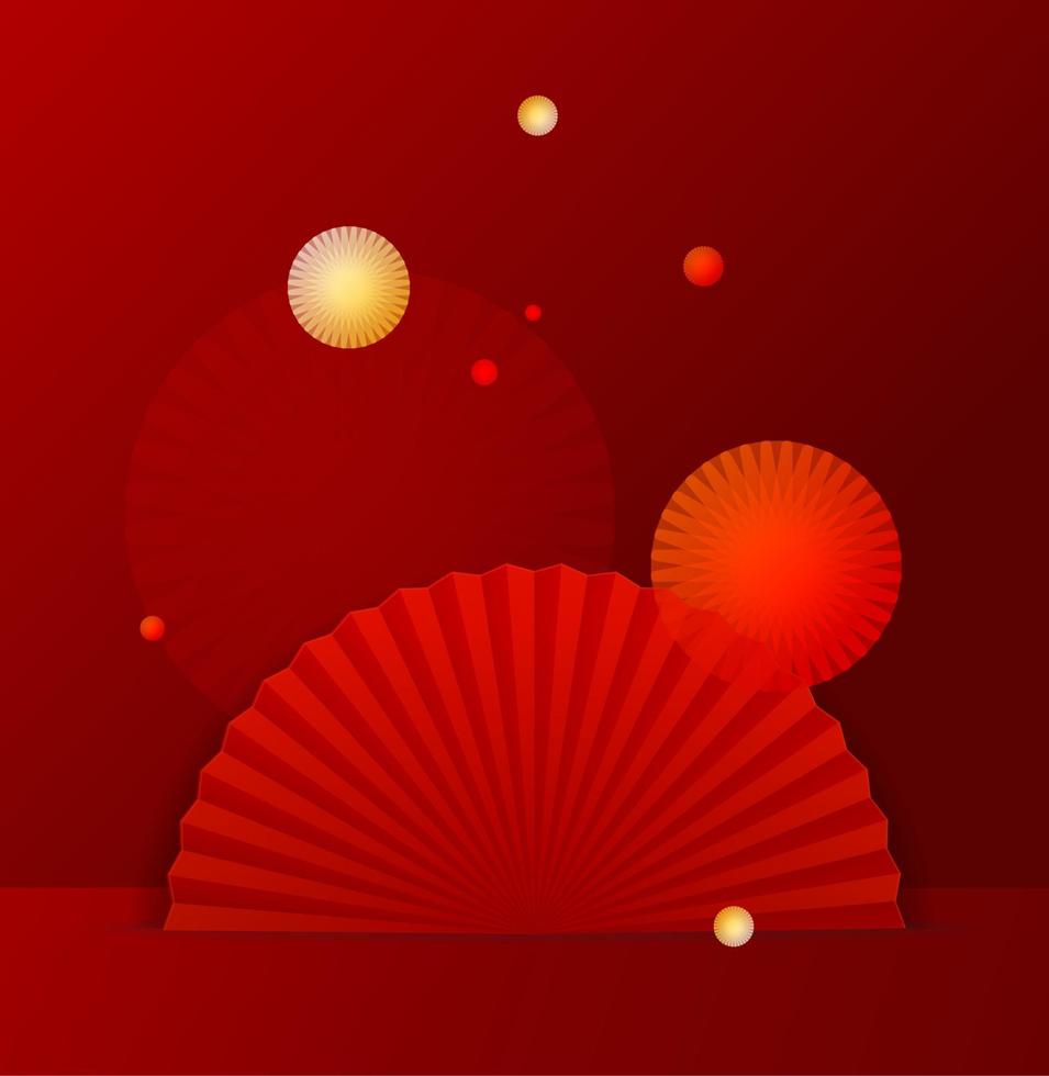 Realistic Detailed 3d Red Background. Vector