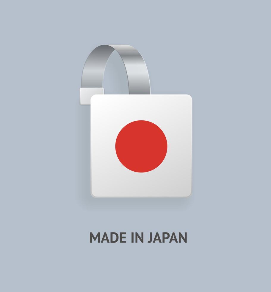 Realistic Detailed 3d Made in Japan Label Wobbler. Vector