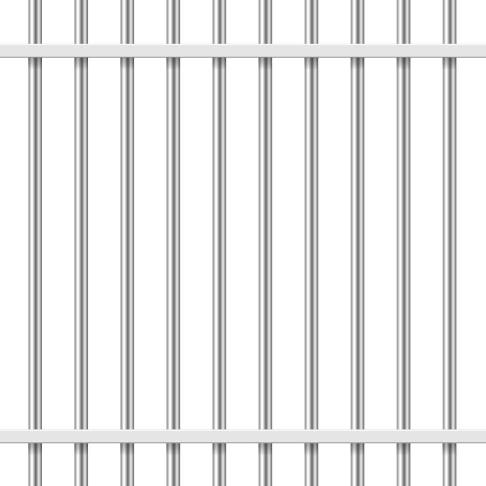 Realistic Detailed 3d Metal Fence Seamless Pattern Background. Vector