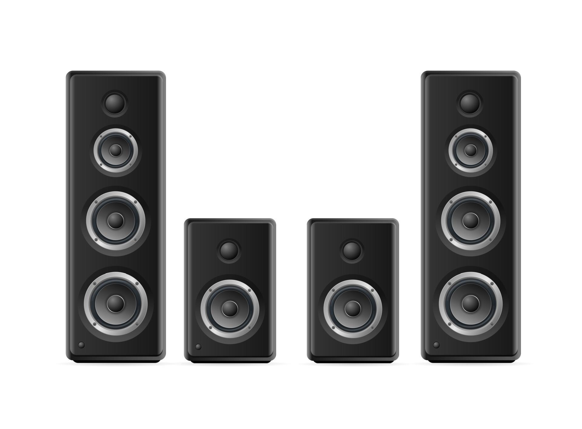 Realistic Detailed 3d Sound System Concept. Vector 15936388 Vector Art