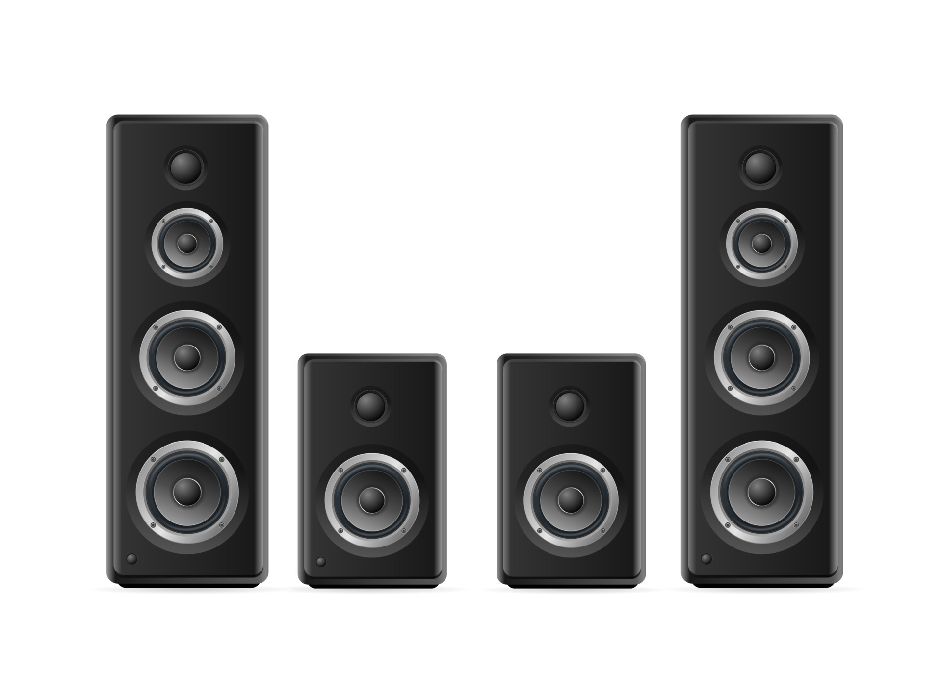 Realistic Detailed 3d Sound System Concept. Vector 15936388 Vector Art ...