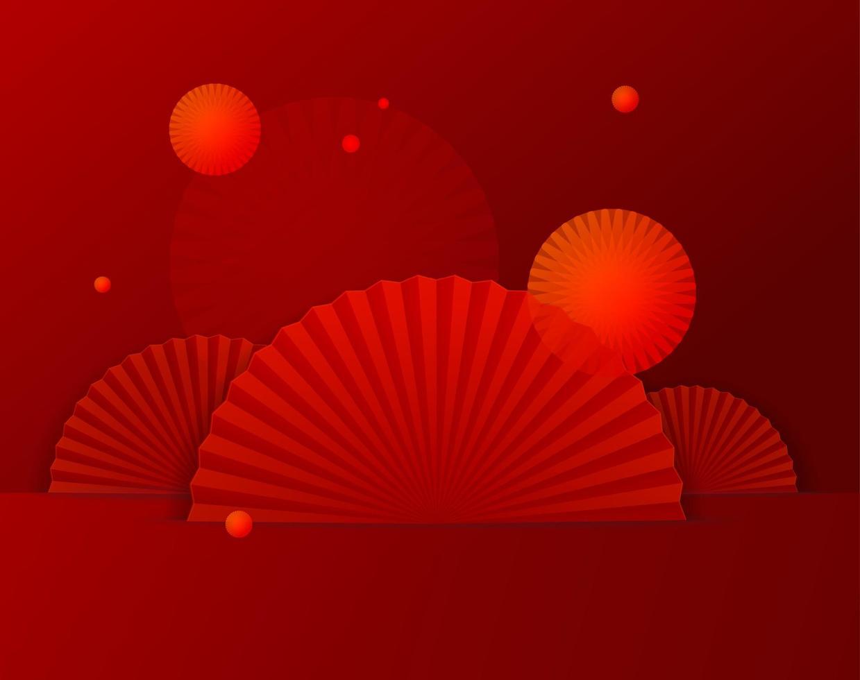 Realistic Detailed 3d Red Background. Vector