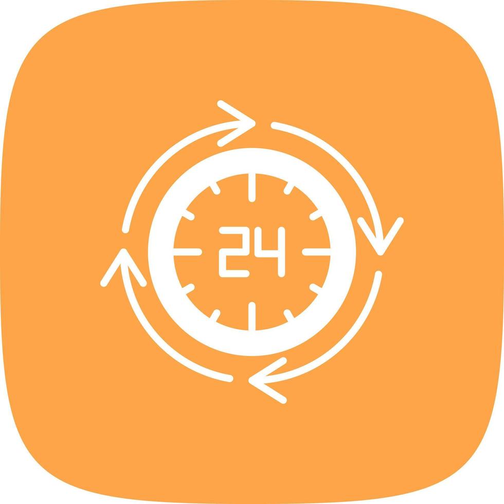 24 Hours Creative Icon Design vector