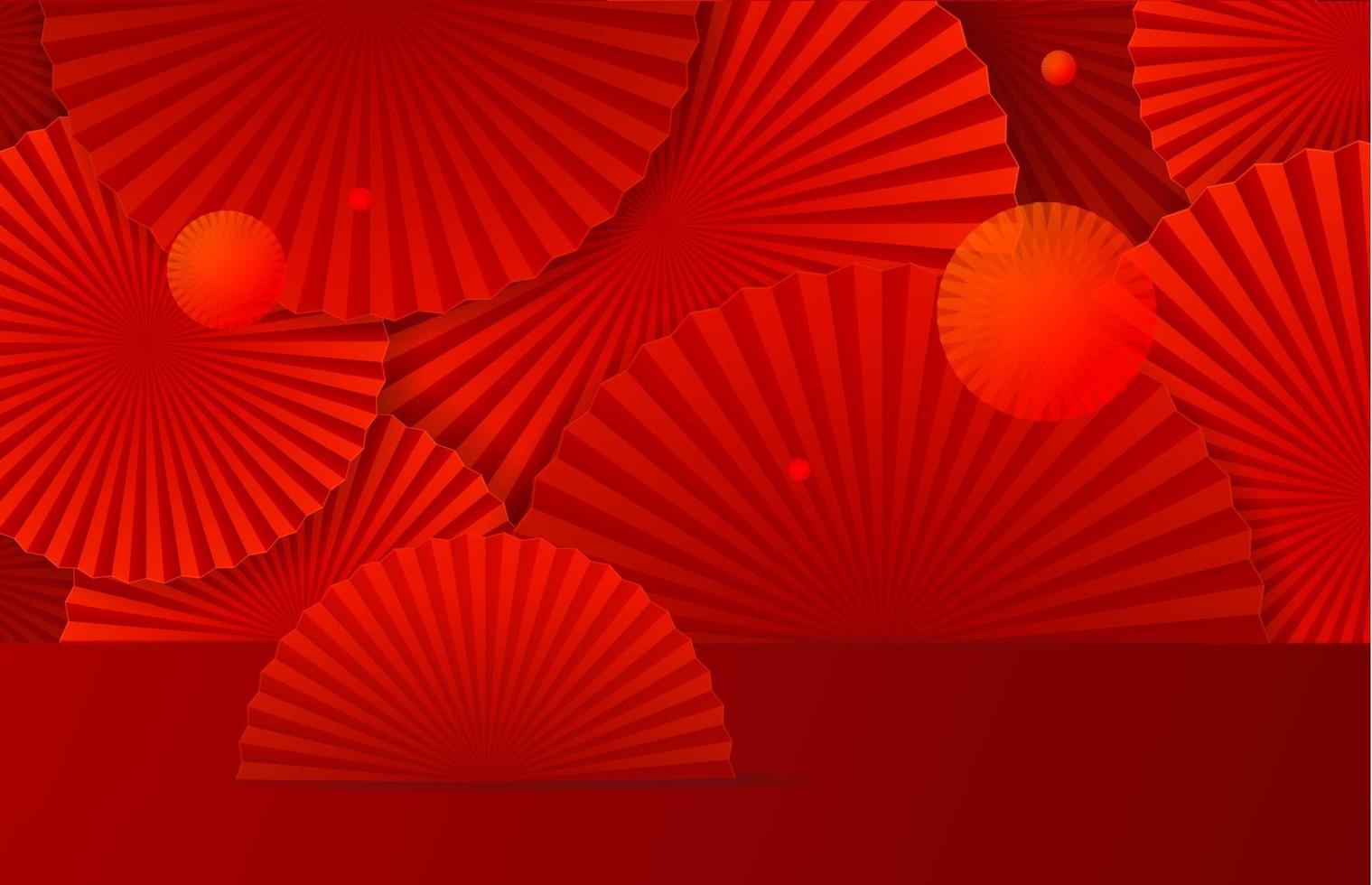 Realistic Detailed 3d Red Background. Vector