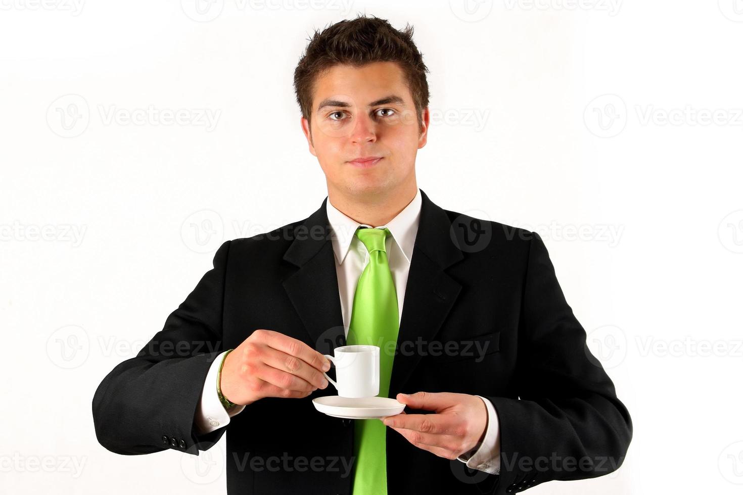 businessman with coffe photo