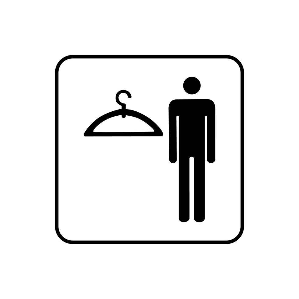 diseño de vector de icono de suspensión de ropa de hombres