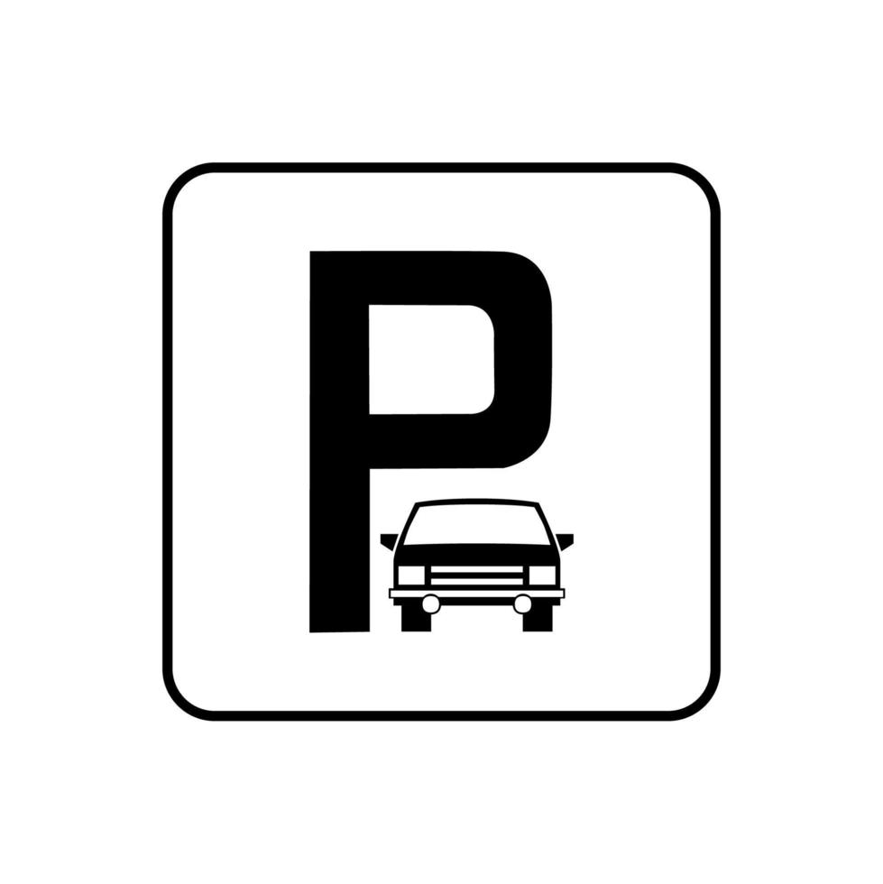 diseño de vector de icono de estacionamiento