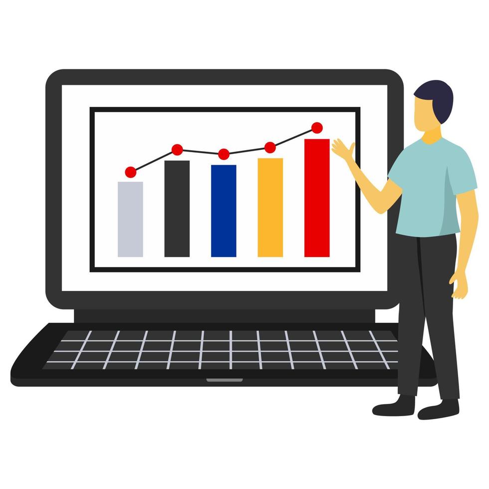 Illustration vector design of people having a presentation
