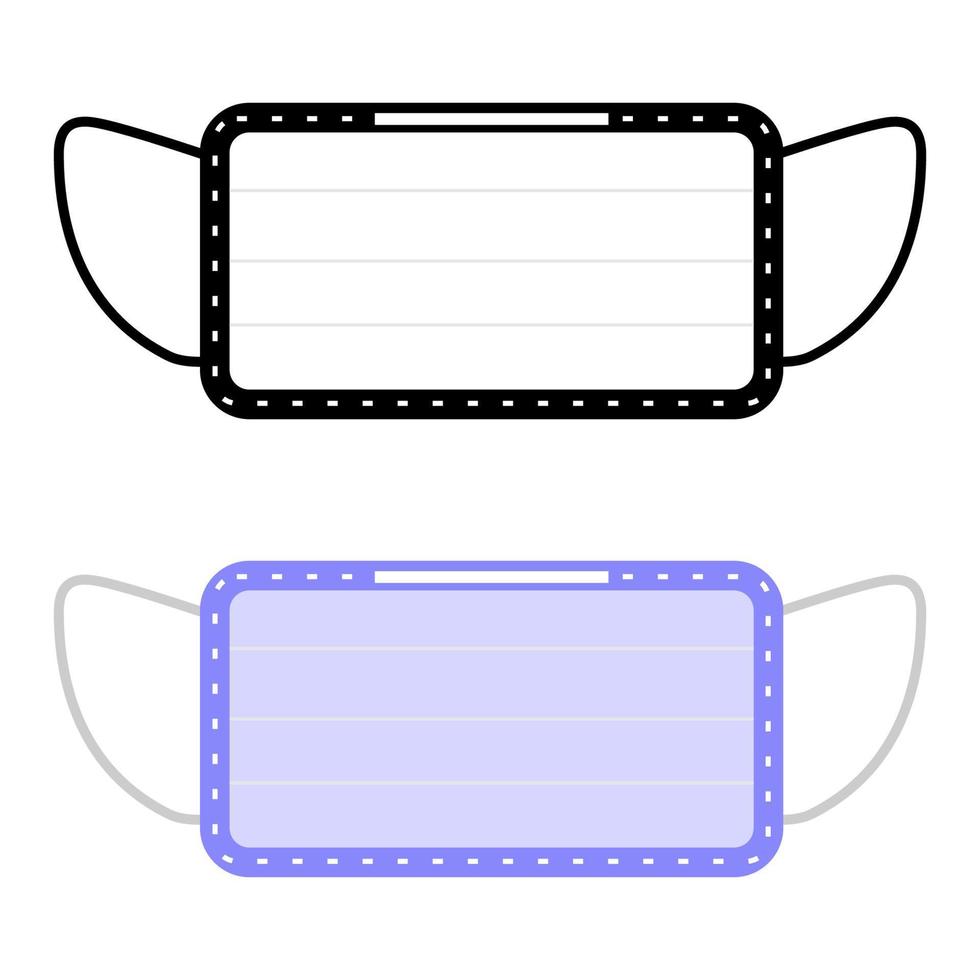 Medical mask icon vector design