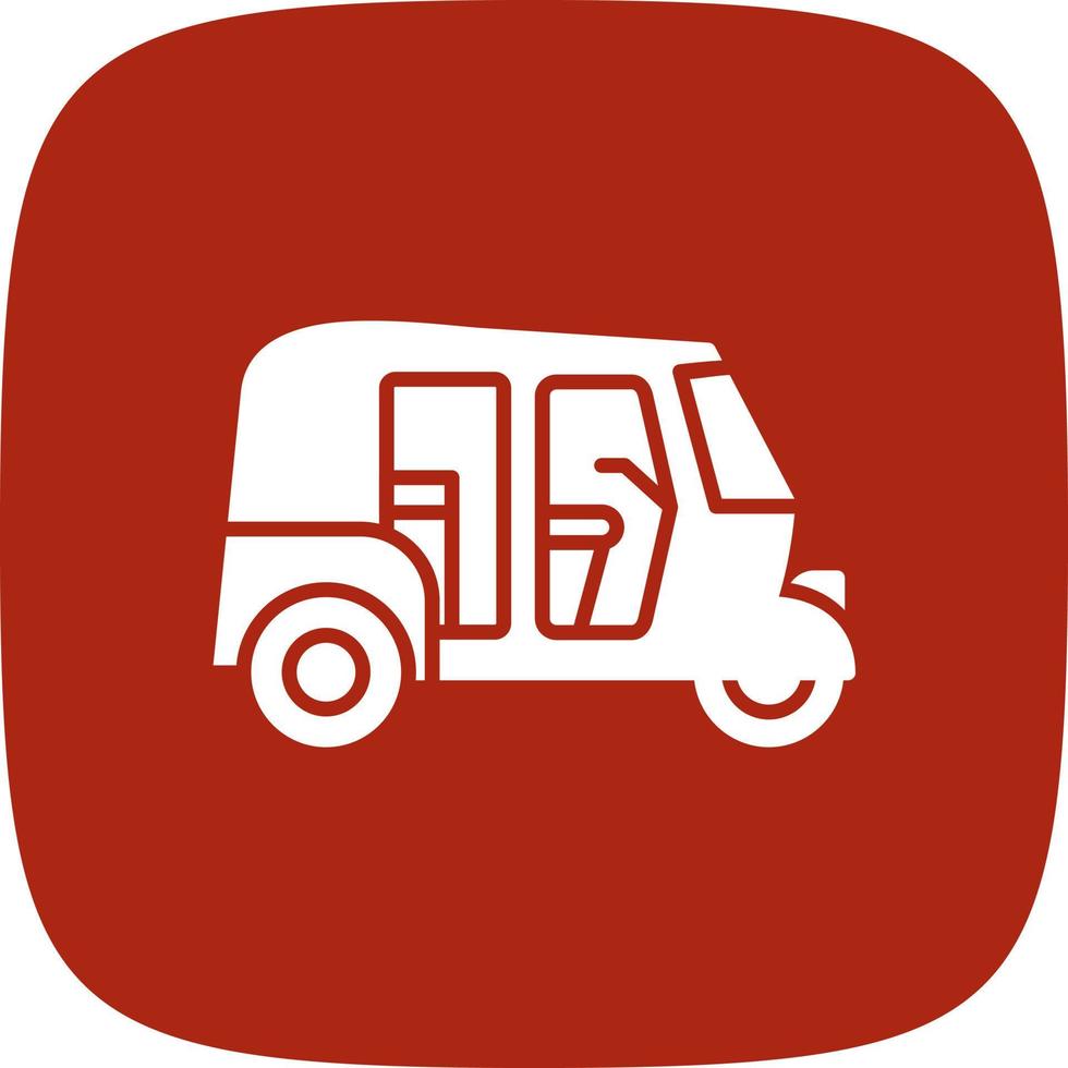 Rickshaw Creative Icon Design vector