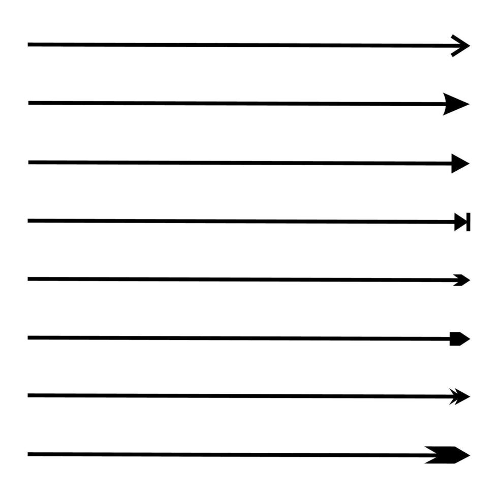 Arrow vector design of various styles
