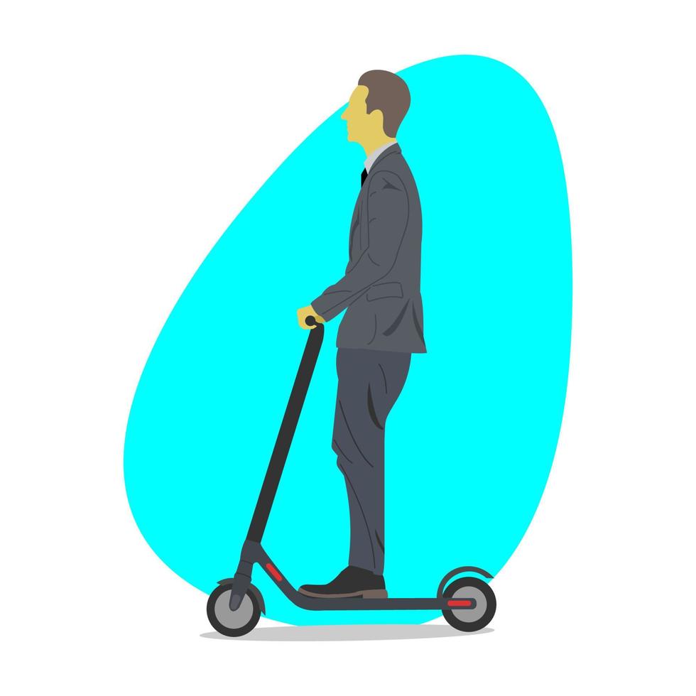 Vector illustration design of people using electric scooters