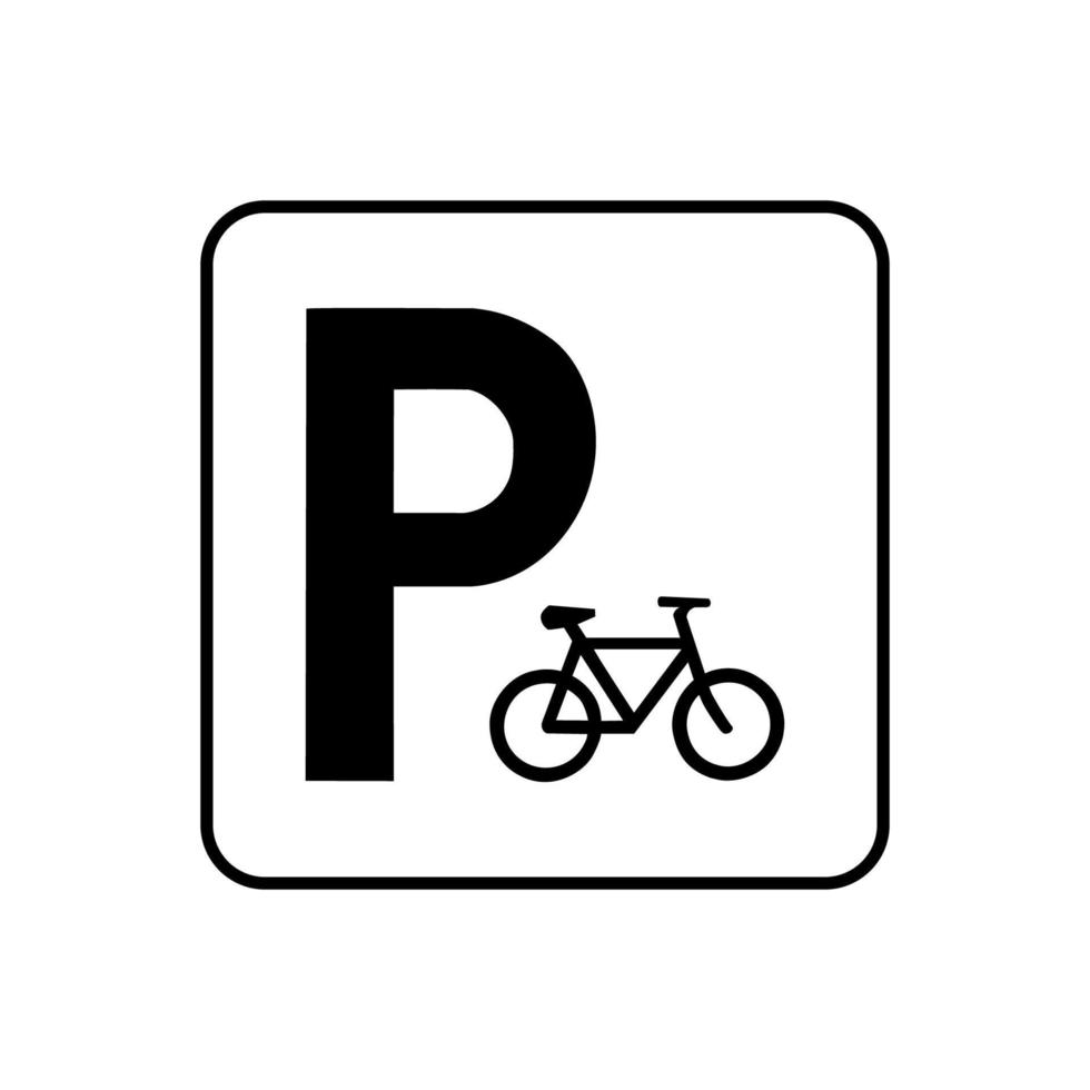 diseño de vector de icono de estacionamiento de bicicletas