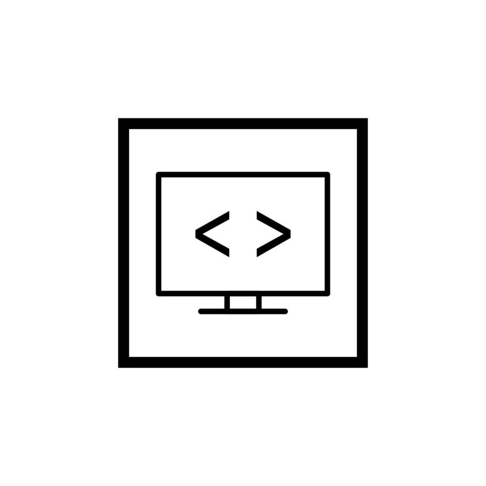 diseño de vector de icono de lenguaje de programación