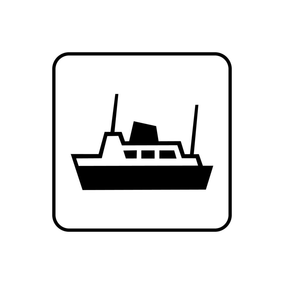 diseño de vector de icono de barco