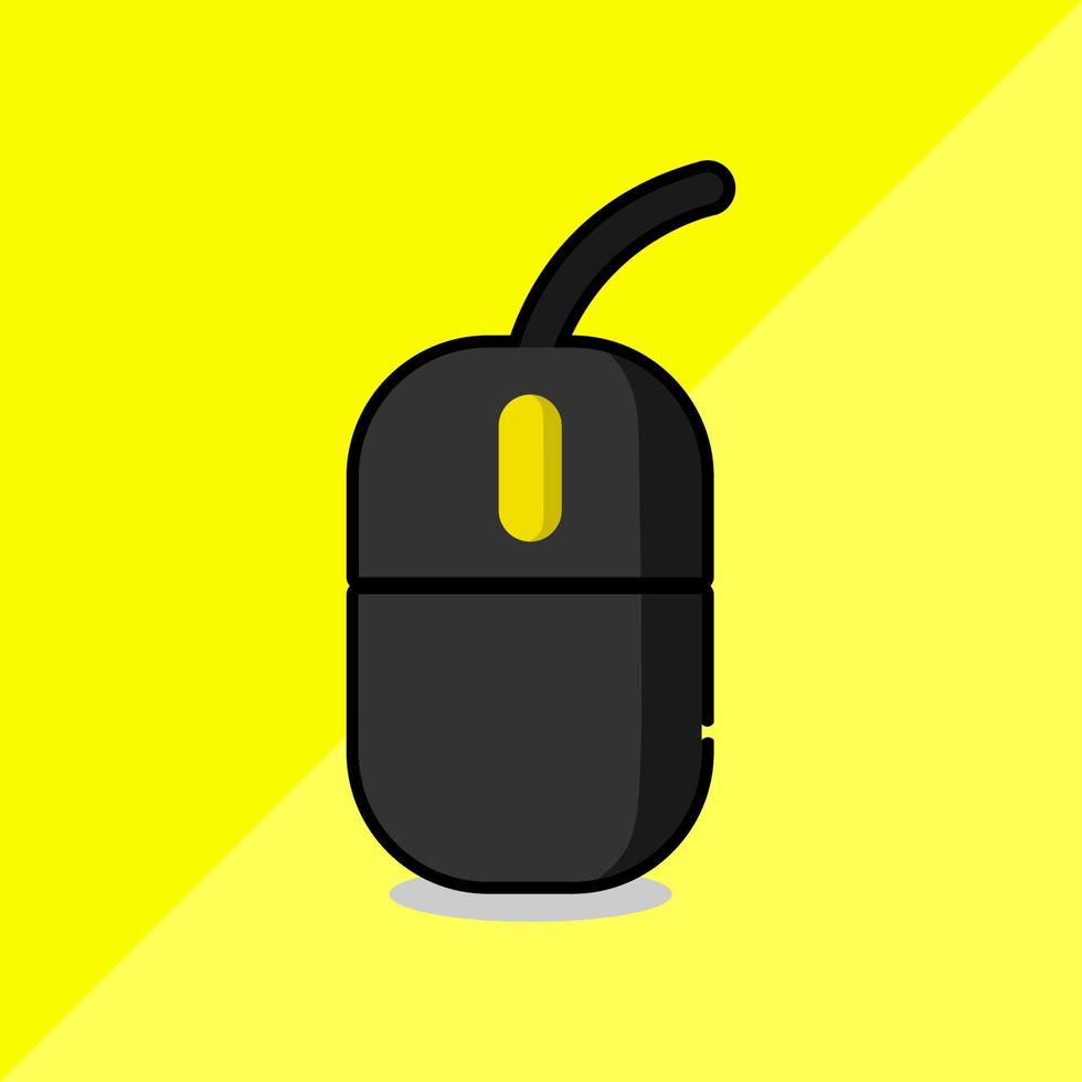 Computer mouse icon vector design in doodle style