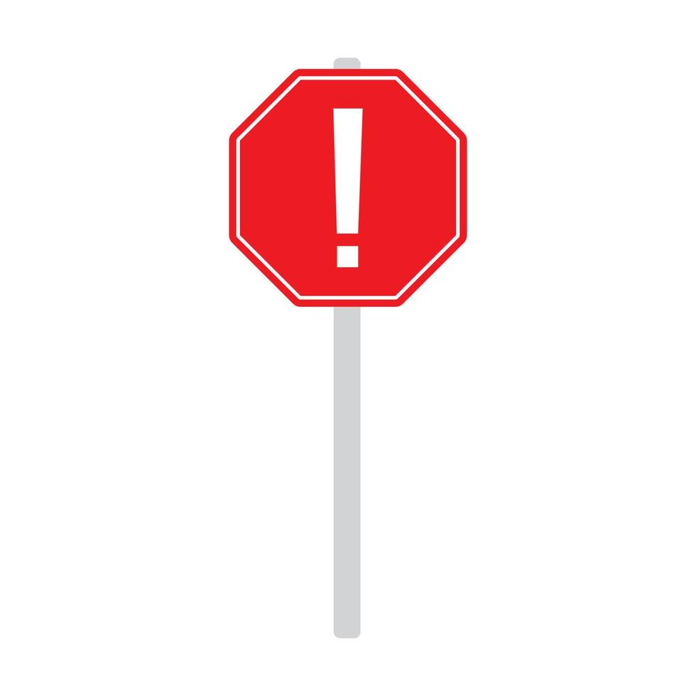 Exclamation mark warning sign icon vector design