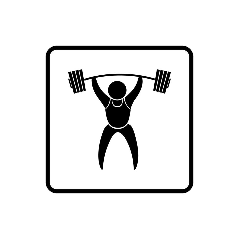 Weightlifting sport icon vector design