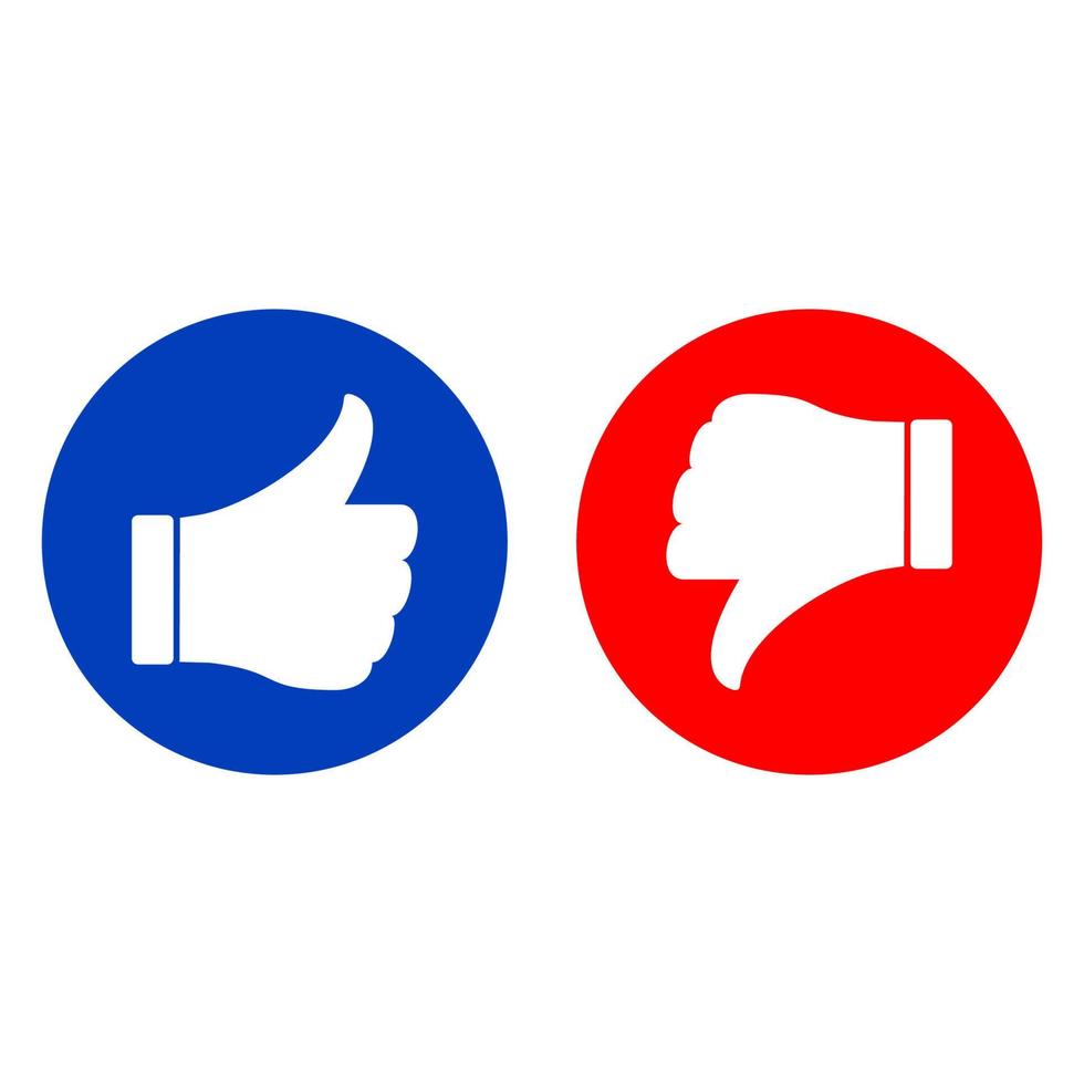 Like and dislike icon vector design