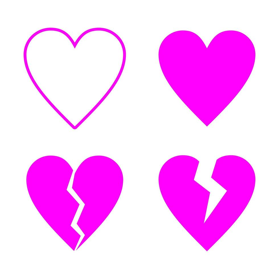 Love and breakup vector design