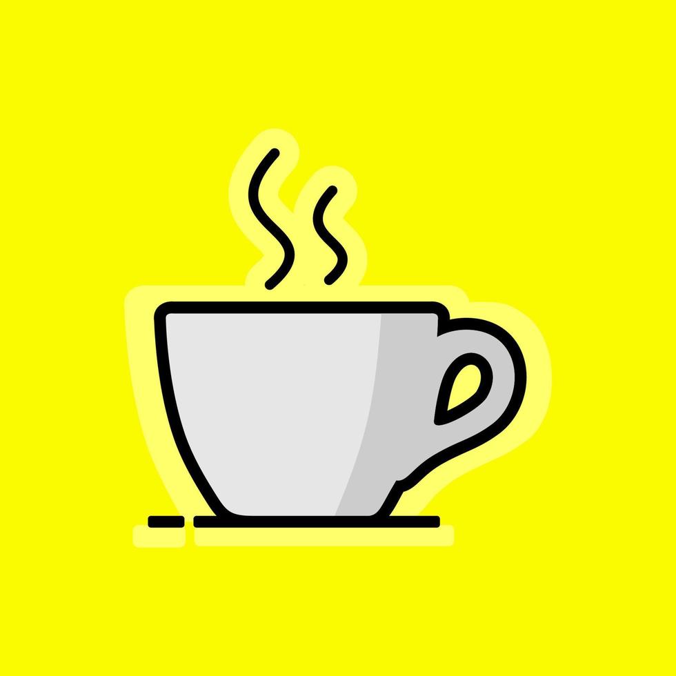 Cup icon vector design in doodle style