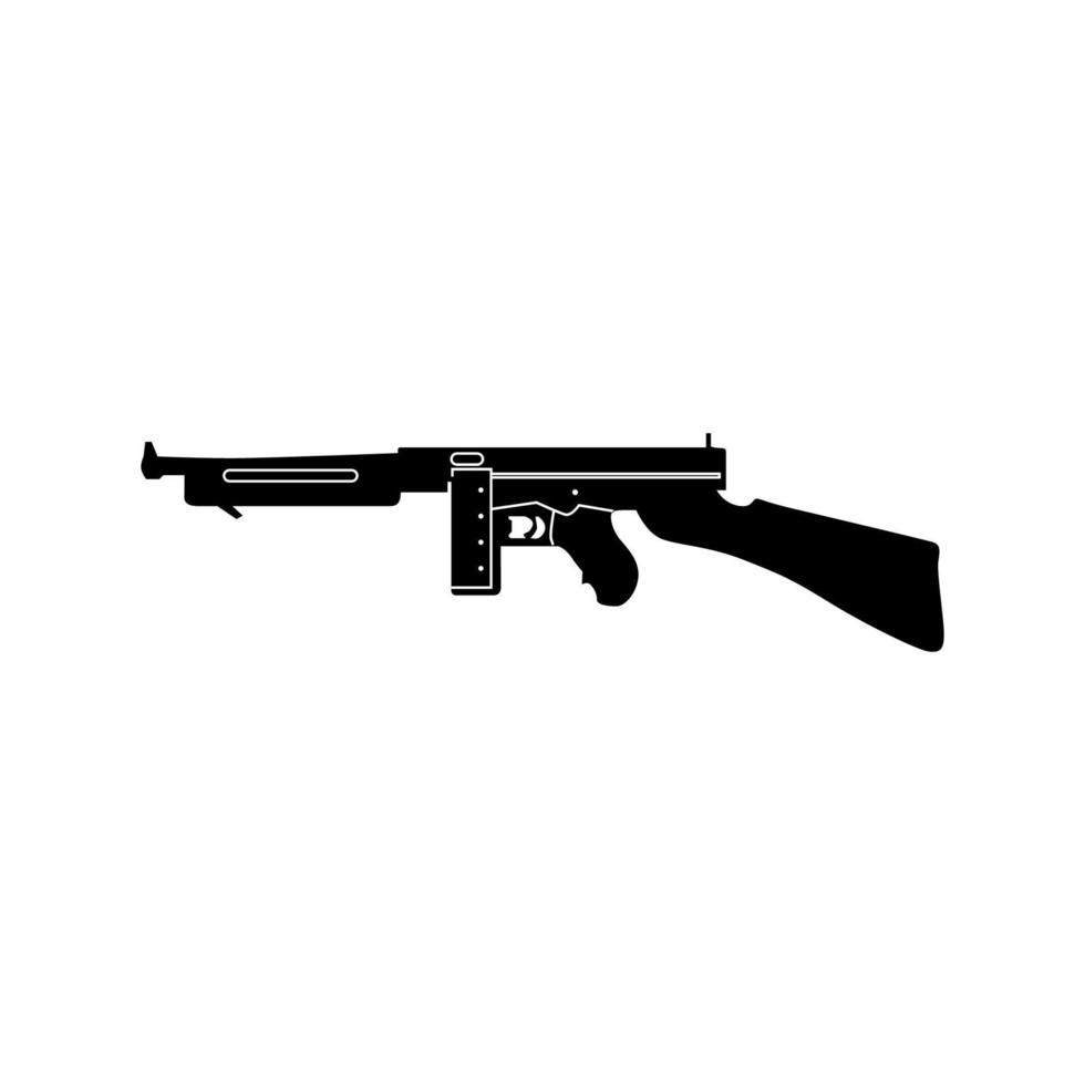 Long barrel rifle silhouette vector design