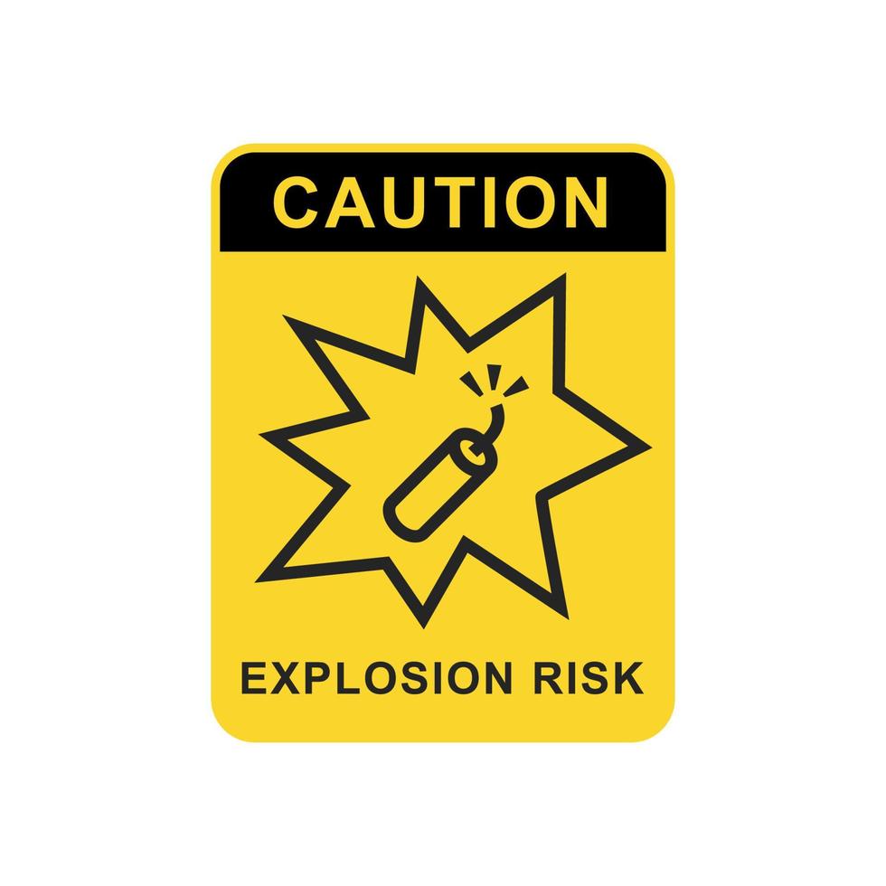 Explosion risk warning vector design