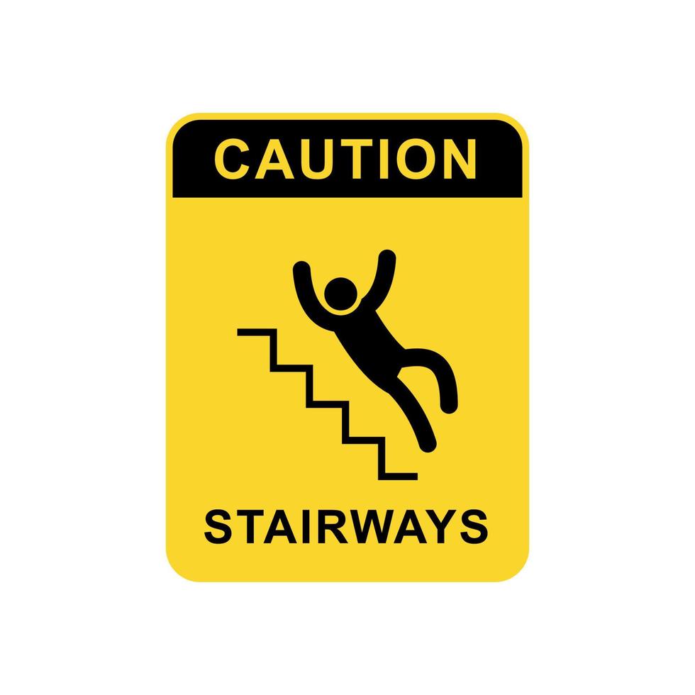 Stairs warning vector design