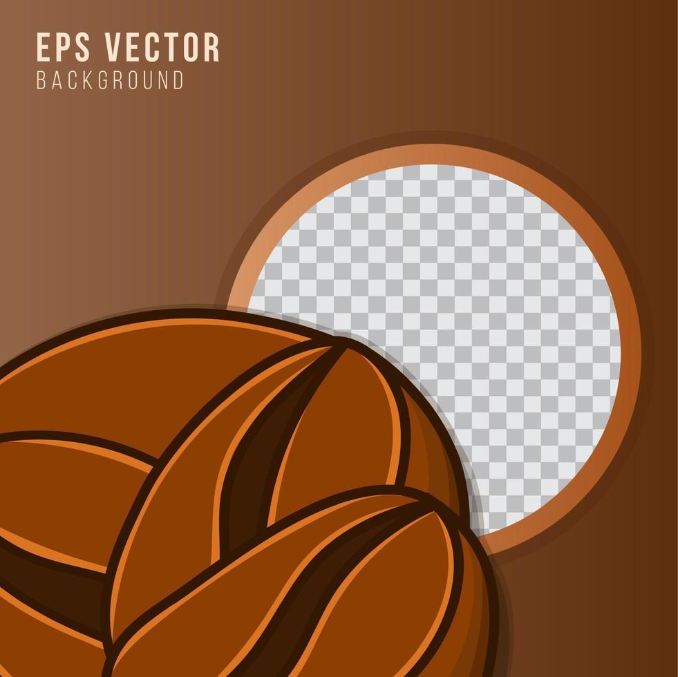 Brown Coffee Design Social Media Template Background EPS 10 Vector